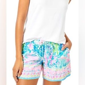 Lilly Pulitzer Blue and Pink Women Shorts